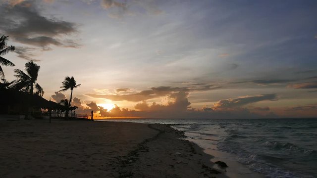 A colorful, coastal sunrise video from Bantayan Island; Visayas, Philippines. Presented in real time.