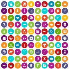Fototapeta na wymiar 100 oppression icons set color