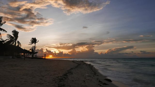 A colorful, coastal sunrise video from Bantayan Island; Visayas, Philippines. Presented as time lapse.