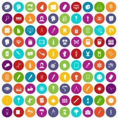 100 paint icons set color