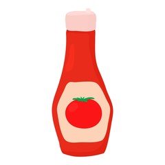 Ketchup icon, cartoon style