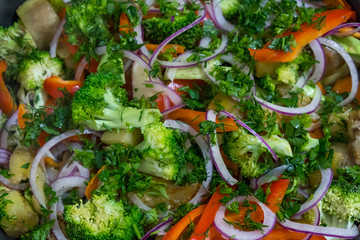 Stir fry vegetable salad