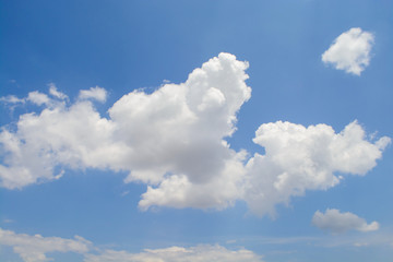 clouds white soft in the vast blue sky
