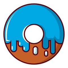 Donut icon, cartoon style