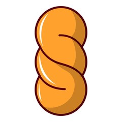 Woven bakery icon, cartoon style