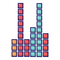 Equalizer icon, cartoon style