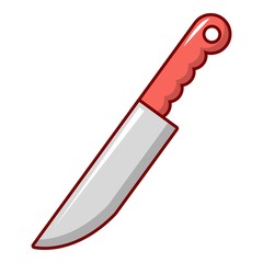 Knife icon, cartoon style