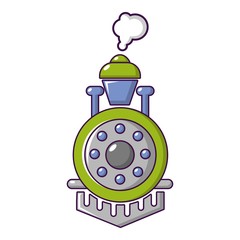 Locomotive icon, cartoon style
