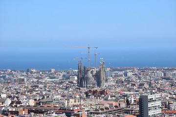 Fototapeta premium Imagen aérea de Barcelona desde Parque Güell