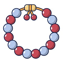 Bead icon, cartoon style