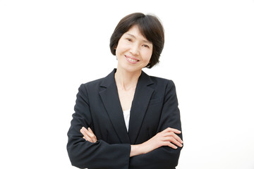 ミドル女性　ビジネス　笑顔