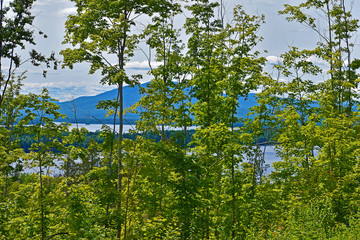 The lake before the mountain 