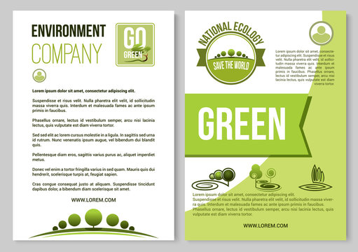 Vector poster for nature environment ecology