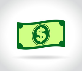 money bill on white background