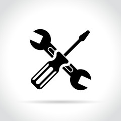 tools icon on white background