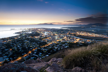 Cityscape of Townsville at dusk, Australia