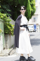 ファッションポートレート　東京　原宿　ロングカーディガン