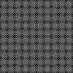 White on black seamless geometric minimalistic pattern. Abstract geometry background with crossing thin lines. Stylish texture in dark color. Endless linear pattern. Vector.