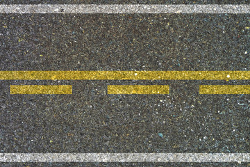Fototapeta premium asphalt road texture,yellow line on road