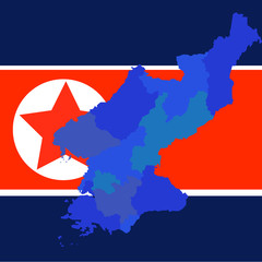 A North Korea Vector Map design