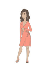 Young hispanic woman with thumb down.