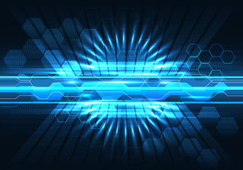 Blue light technology design modern futuristic creative background vector illustration.