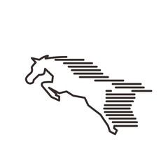 Fototapeta premium run horse line art