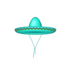 Sombrero hat in turquoise design 