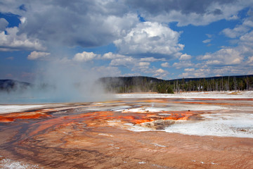 Black Sand Geyser Basin in Yellowstone National Park in Wyoming United States