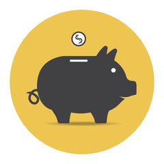 Piggy bank icon