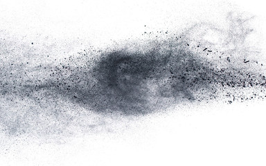 Fototapeta Black dust on white background obraz