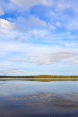 Summer lake scape at morning