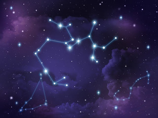 Obraz premium Gwiazda konstelacji Strzelca Zodiak