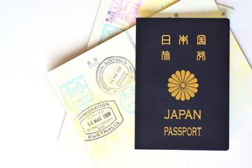 stamped Japanese Passport 
