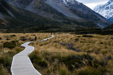 Mountains valley boardwalk