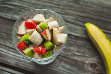 fresh fruit salad in a bowl