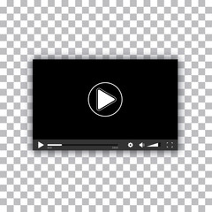 Realistic video player with shadow