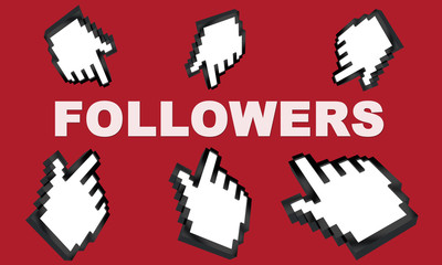 Followers concept 3d rendered illustration