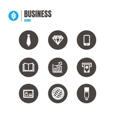 Business icon set. Illustration Vector . symbol on white background. logo