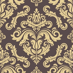 Classic seamless vector golden pattern. Traditional orient ornament. Classic vintage background