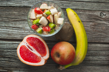 fresh fruit salad in a bowl
