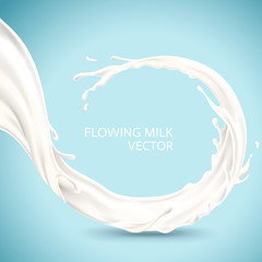 Flowing milk element