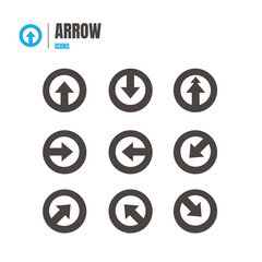 arrow icon set. Illustration Vector . symbol on white background. logo