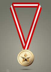 gold medals.vector