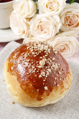 Tasty breakfast: sweet homemade buns