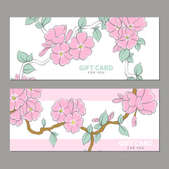 Gently pink flowers on a light background