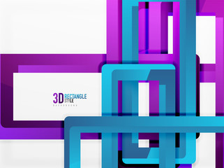 Rectangle tube elements, vector background