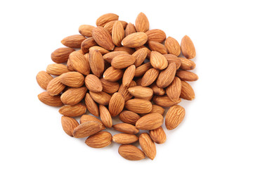 Almonds isolated on a white background