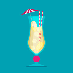 vector cocktail in flat style