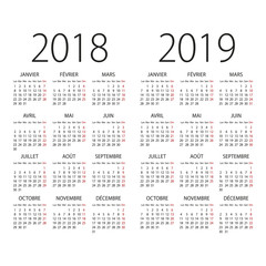 Streszczenie francuskiego kalendarza wektor 2017 i 2018 - 166171210